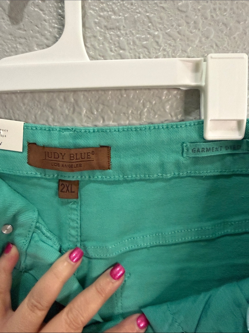 Judy Blue Women's Aquamarine Frayed Hem Casual Shorts size 2XL - Picture 6 of 8